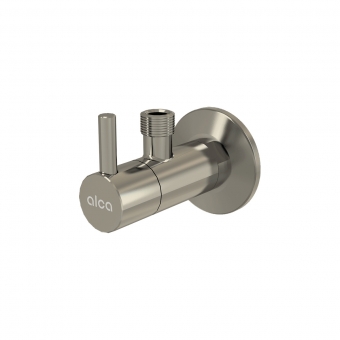 Kampinis ventilis su filtru, dekoratyvinis 1/2x3/8 matinis nikelis 